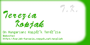 terezia kopjak business card